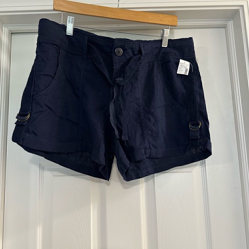 ✨️🆕️ MAURICES Linen Navy SHORTS size 13/14 NWT ✨️